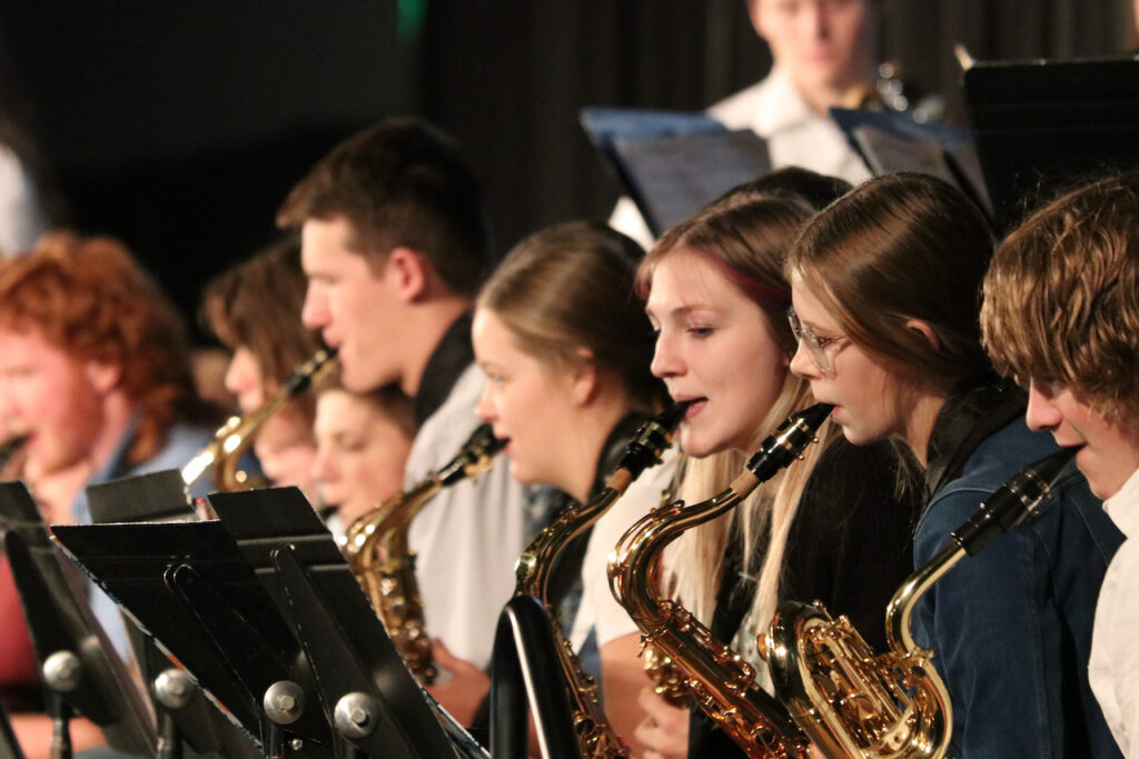Student saxophone players
