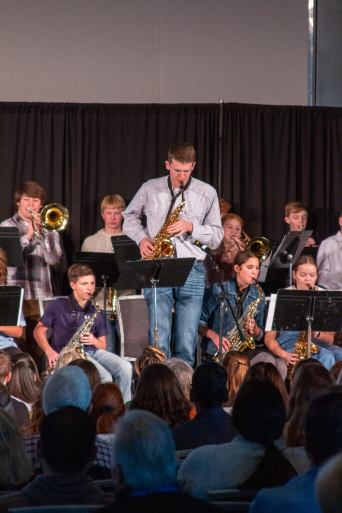 Student saxophone player
