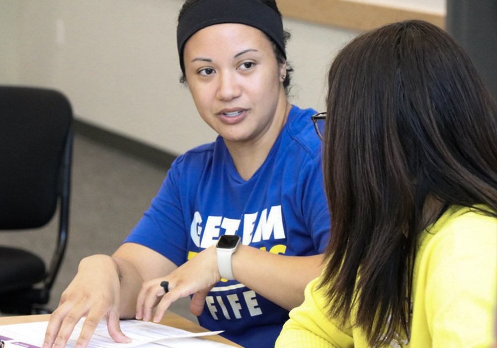 Test pilot Iesha Kidd of Fife School District